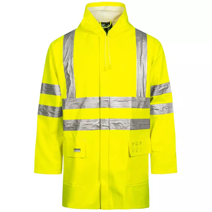Lyngsøe rain jacket, Hi-Vis Yellow, large image number 0