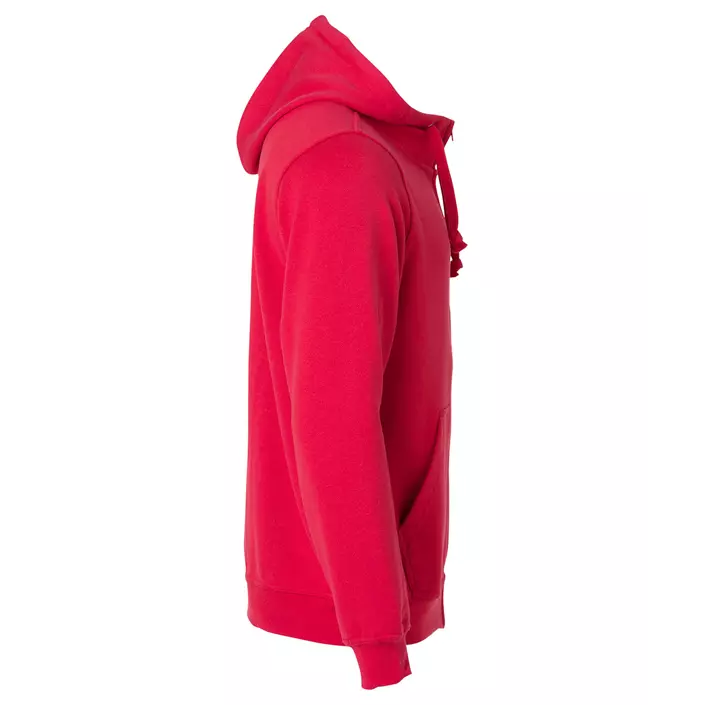 Clique Basic sweat hættetrøje med lynlås, Rød, large image number 3