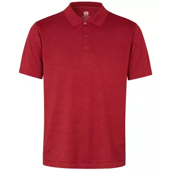 ID Active polo shirt, Dark red Melange