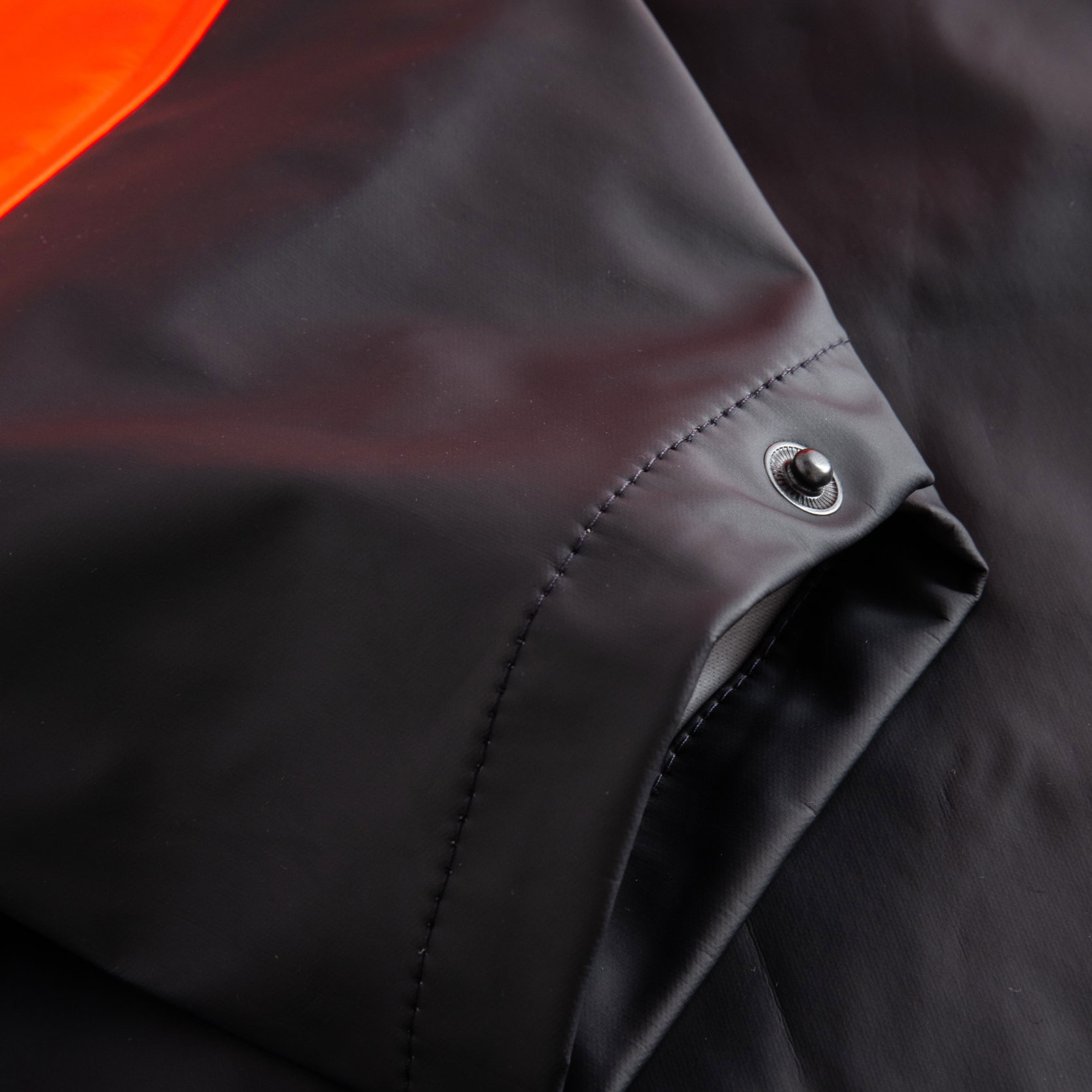 Lyngs&oslash;e PU regnjakke, Hi-vis&nbsp;Orange/Marine, large image number 3