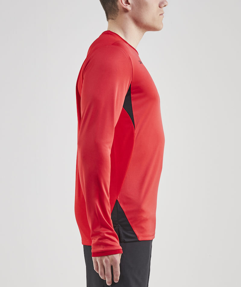 Craft Pro Control Impact lang&aelig;rmet T-shirt, R&oslash;d/Sort, large image number 4