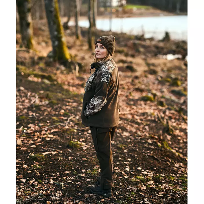 Pinewood Småland Hunters Camou dame fleecejakke, Hunting Brown/Strata, large image number 6