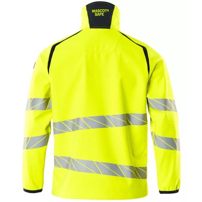 Mascot Accelerate Safe softshell jacket, Hi-Vis Yellow/Dark Marine, large image number 1