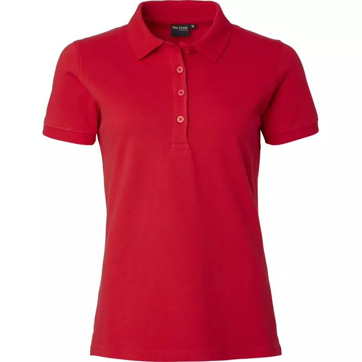 Top Swede women's polo shirt 189, Red, large image number 0