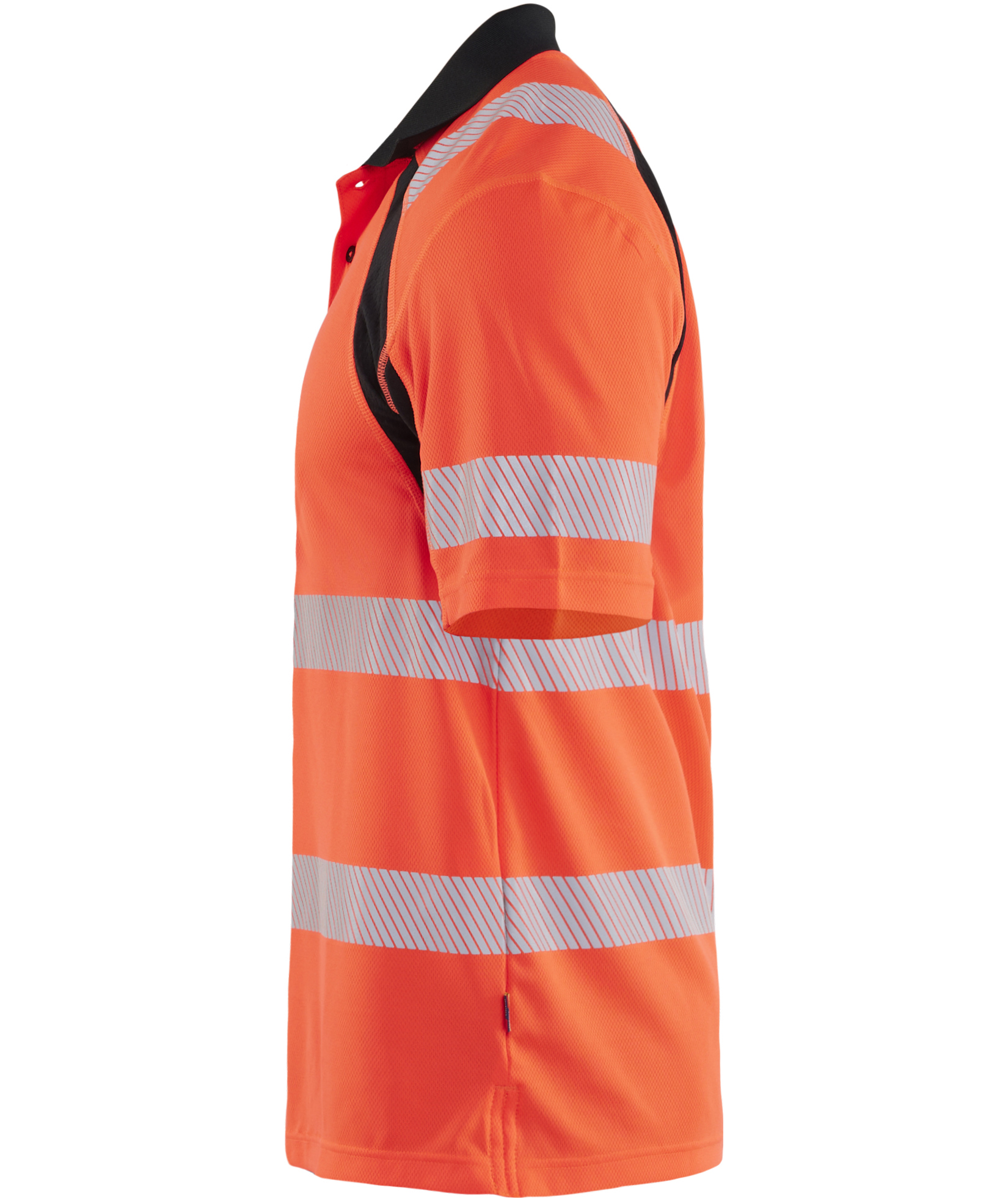 Bl&aring;kl&auml;der polo T-skjorte, Hi-Vis r&oslash;d/svart, large image number 4