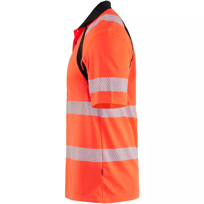 Blåkläder polo T-shirt, Hi-Vis rød/sort, large image number 4