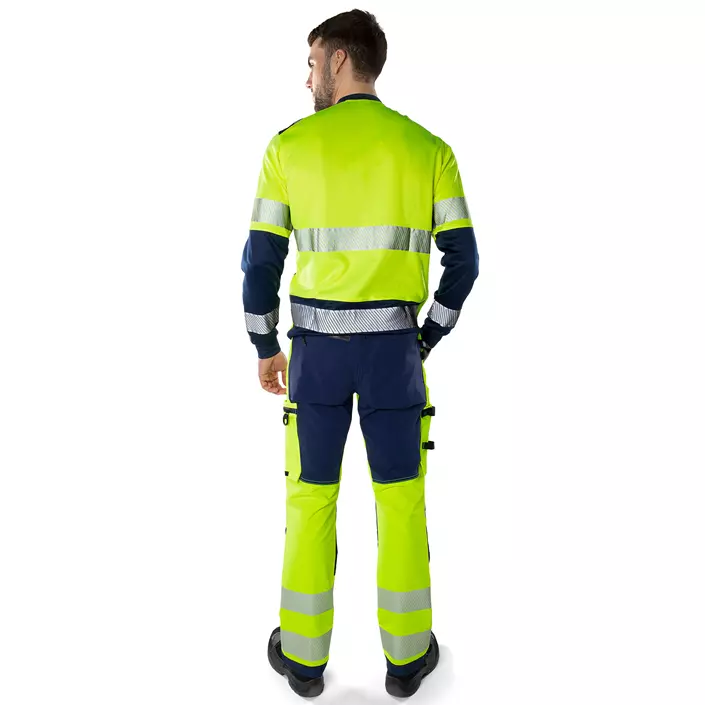 Fristads Green work trousers 2645 GSTP full stretch, Hi-Vis yellow/marine, large image number 3