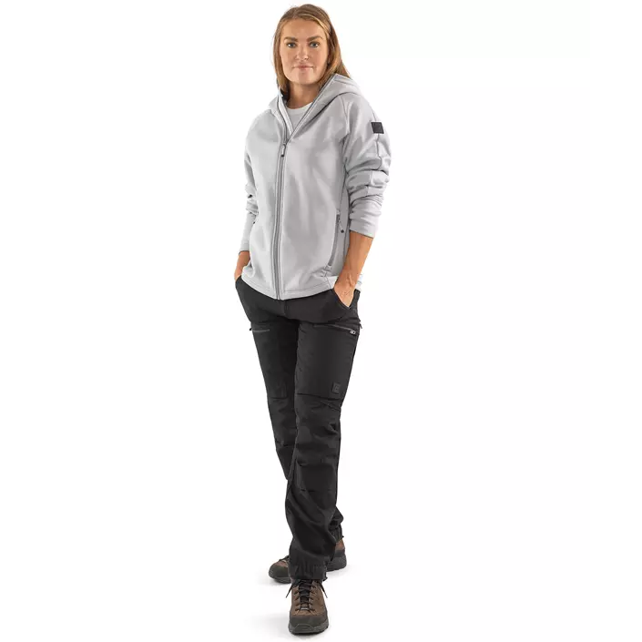 Fristads Cobalt Polartec® hoodie med dragkedja dam, Grå Melange, large image number 1