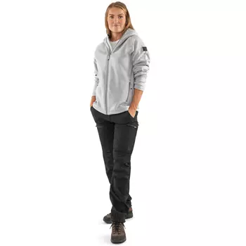 Fristads Cobalt Polartec® women's hoodie with zipper, Grey Melange