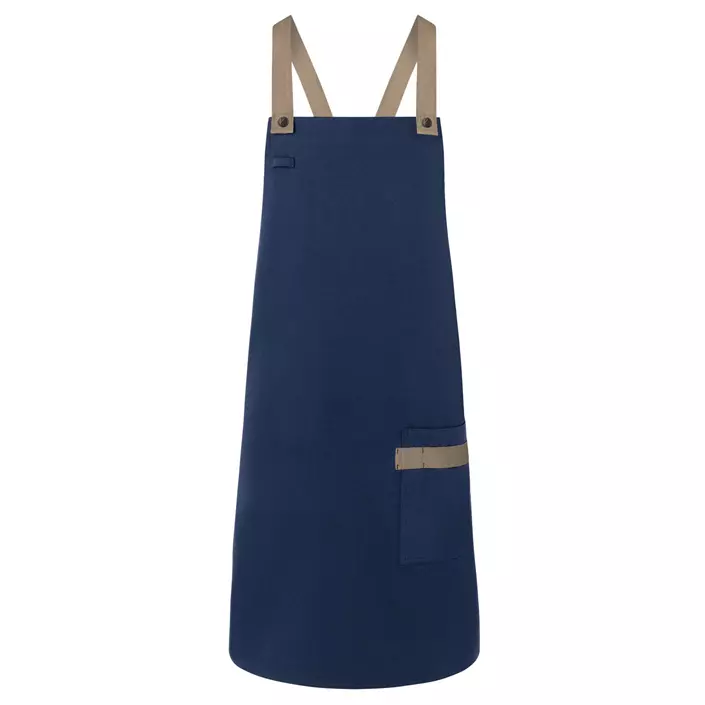 Karlowsky bib apron with pocket, Urban-look, Steel Blue, Steel Blue, large image number 0