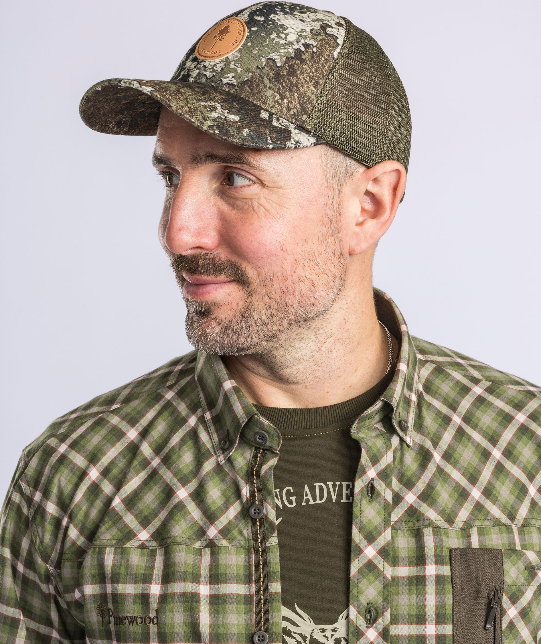 Pinewood Hunters Mesh kasket, Strata/Moss Green, Strata/Moss Green, large image number 4