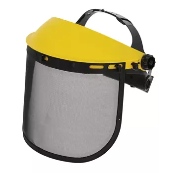 Kramp face shield with steel mesh visor, Yellow/Black