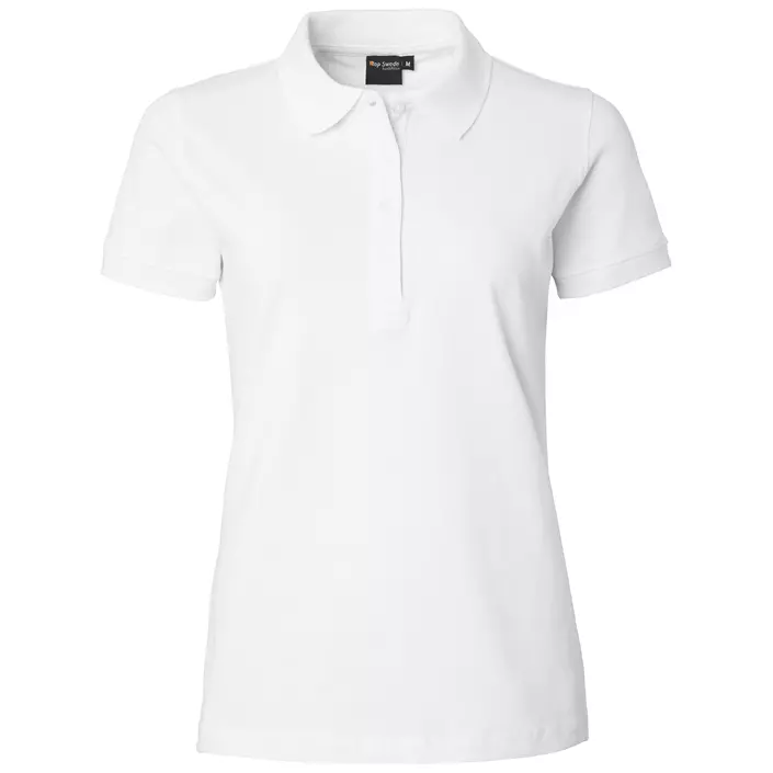 Top Swede women's polo shirt 189, White, large image number 0