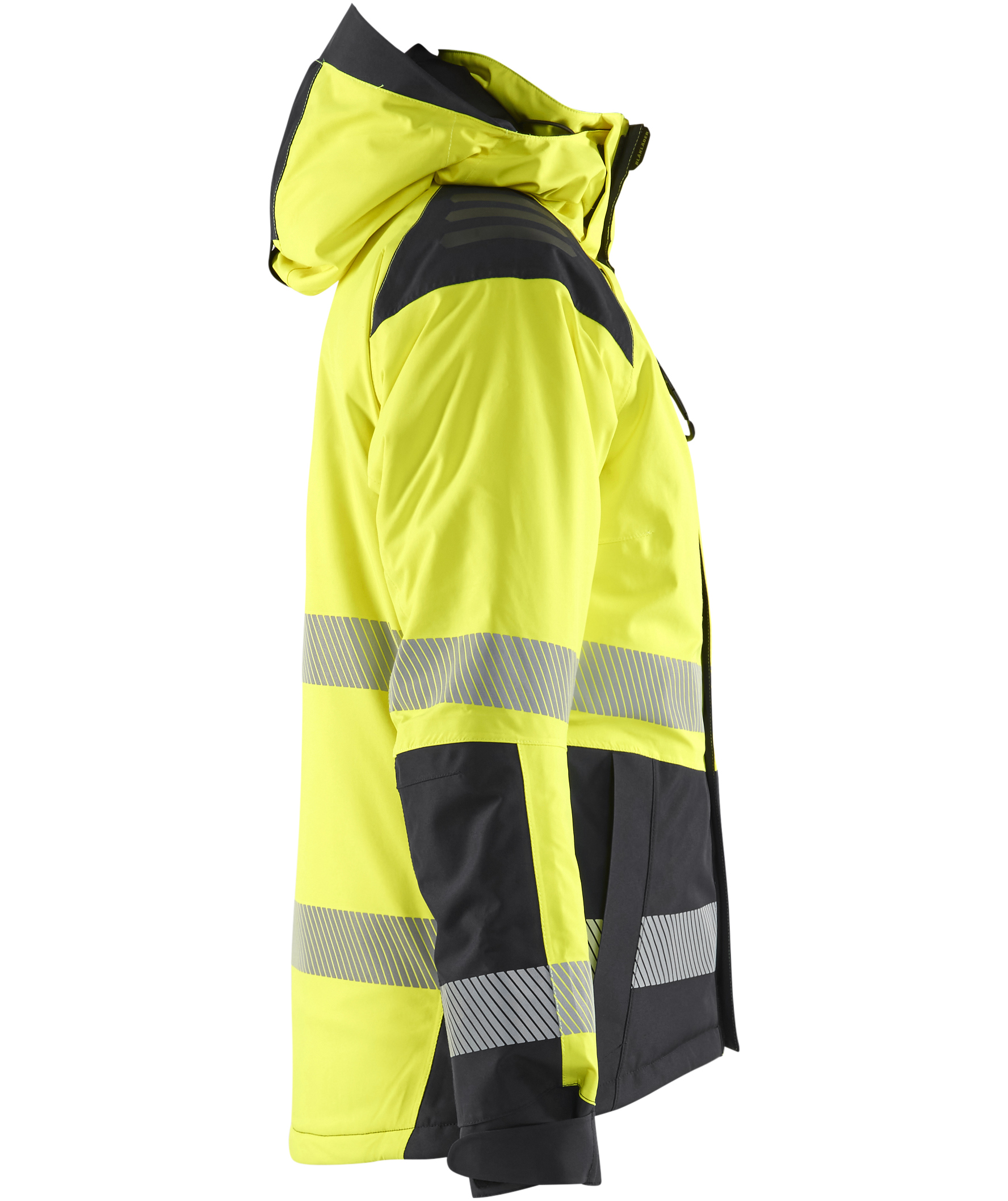 Bl&aring;kl&auml;der vinterjacka dam, Varsel Gul/Svart, large image number 3