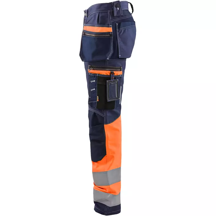 Blåkläder håndværkerbukser, Marine/Hi-Vis Orange, large image number 3