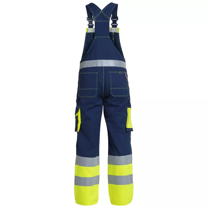 Engel work bib and brace trousers, Marine/Hi-Vis yellow, large image number 1