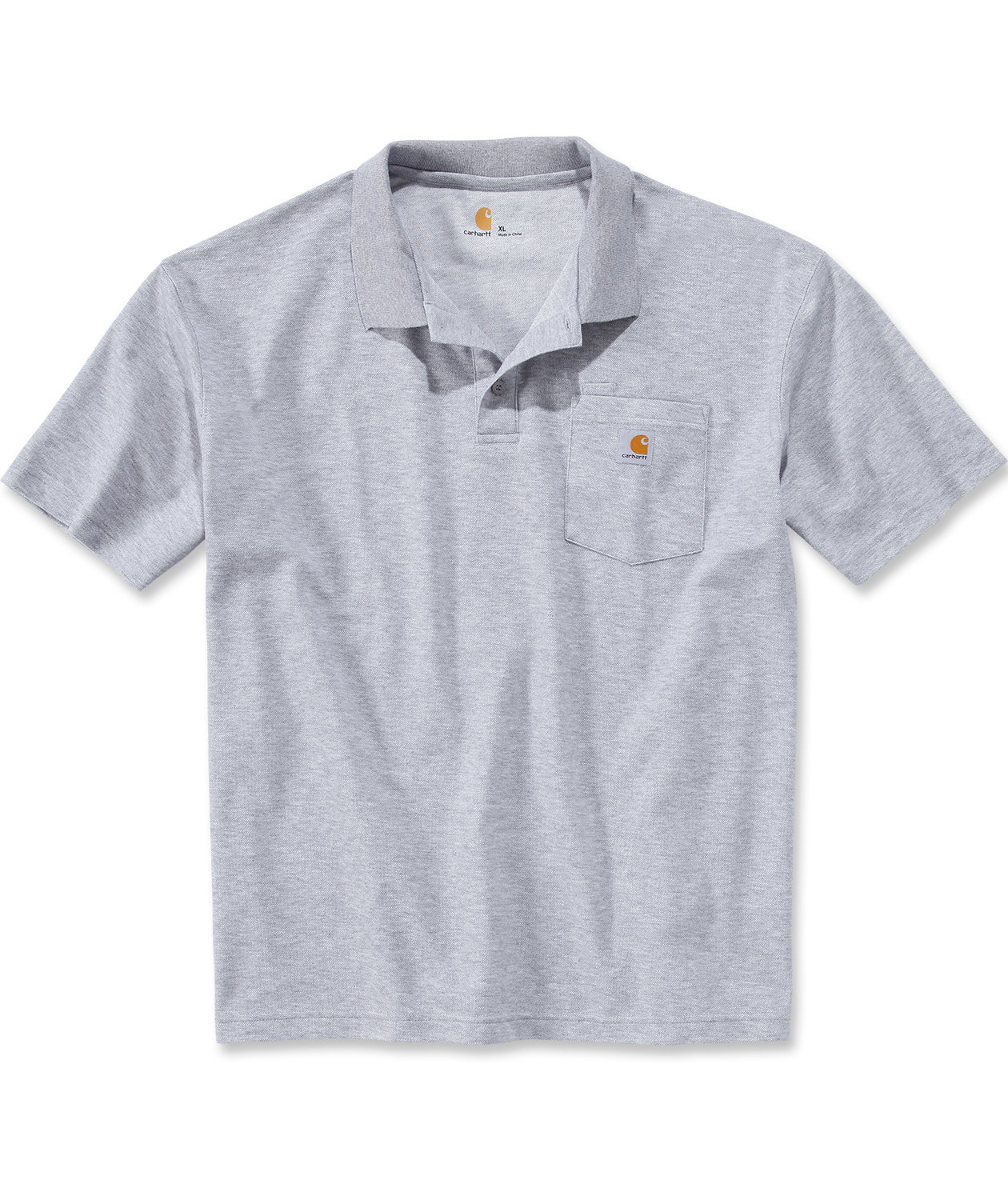 Carhartt Contractor's polo T-skjorte, Heather Grey, large image number 0