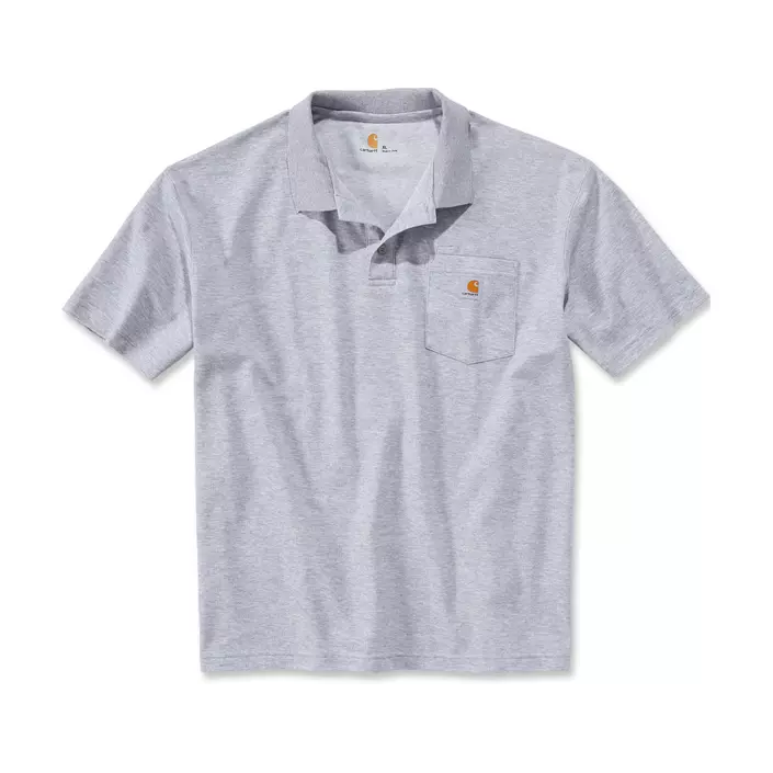 Carhartt Contractor's polo T-skjorte, Heather Grey, large image number 0