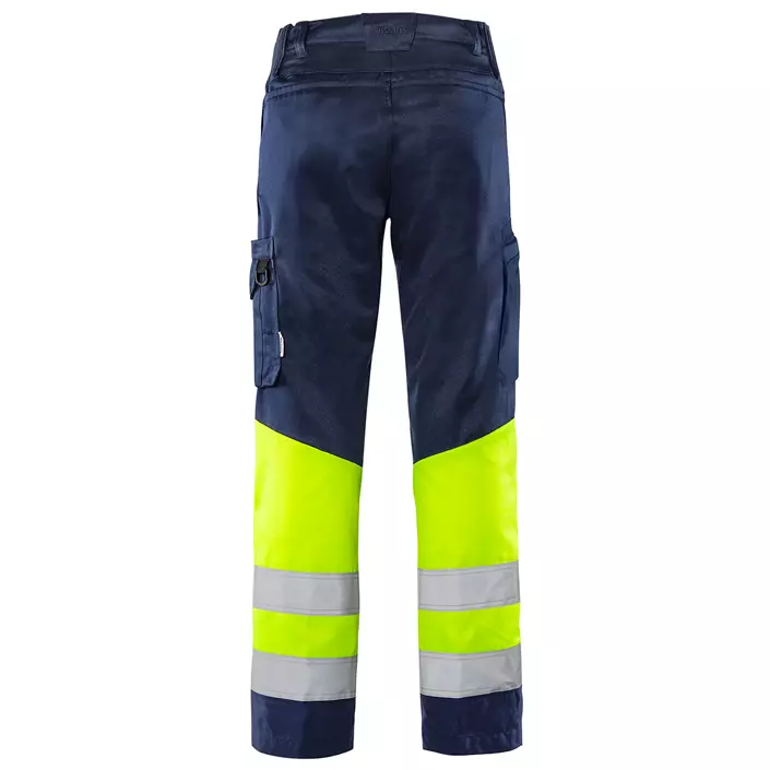Fristads Green work trousers 2668 GPLU, Marine/Hi-Vis yellow, large image number 1