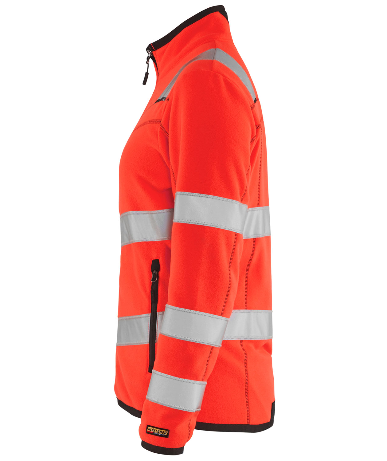 Bl&aring;kl&auml;der dame microfleece jakke, Hi-Vis R&oslash;d, large image number 3
