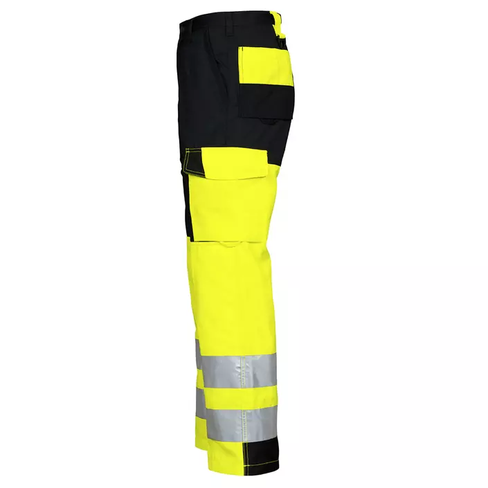 ProJob arbeidsbukse 6501, Hi-vis Gul/Svart, large image number 1