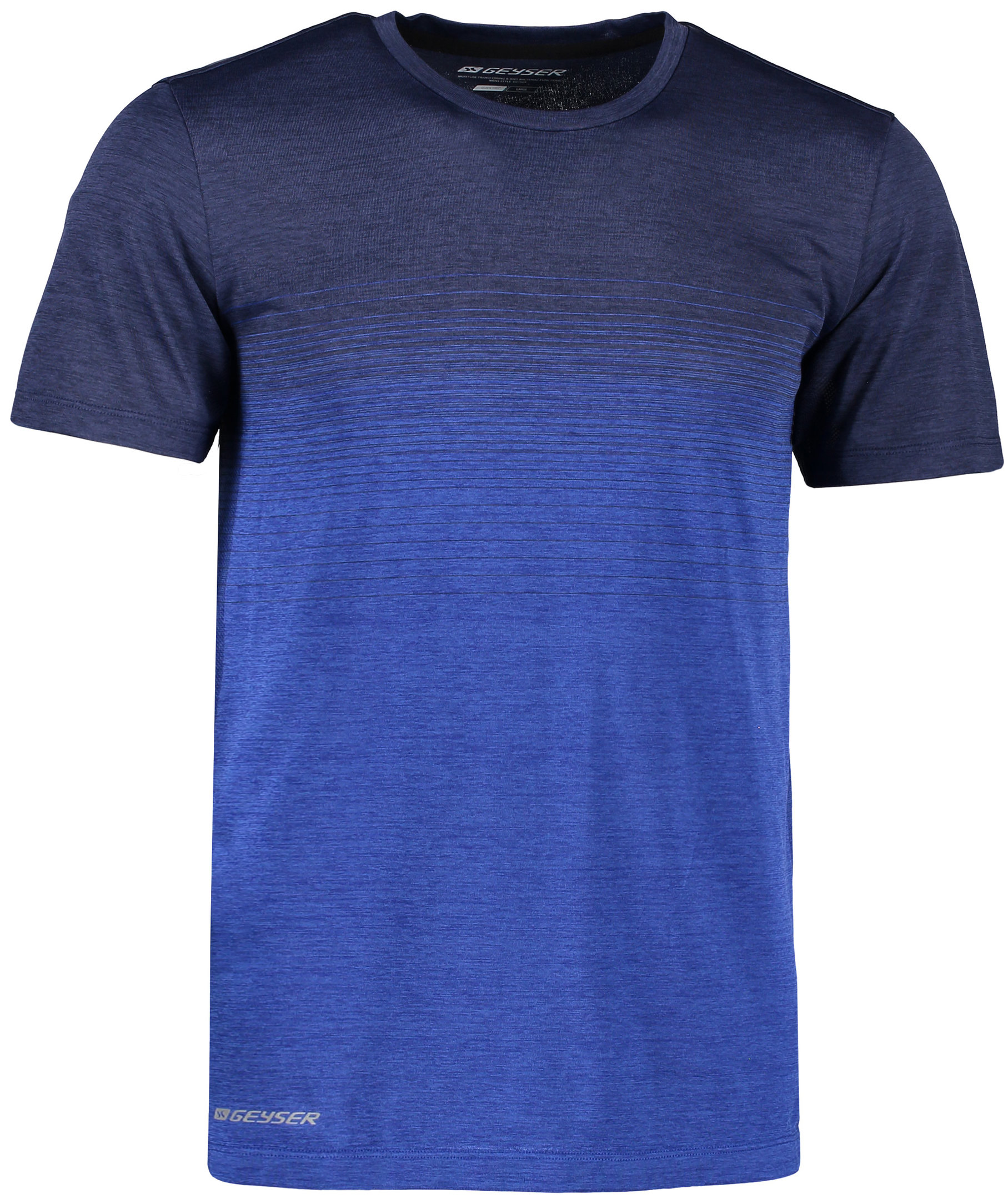 GEYSER seamless striped T-shirt, Navy melange