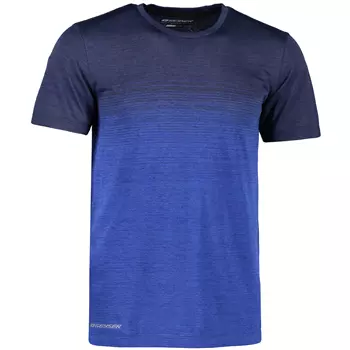 GEYSER seamless stribet T-shirt, Navy melange