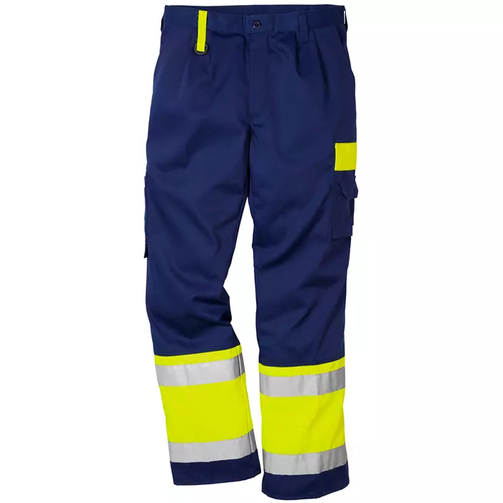 Fristads Kansas Diensthose, Hi-Vis gelb/marine, large image number 0