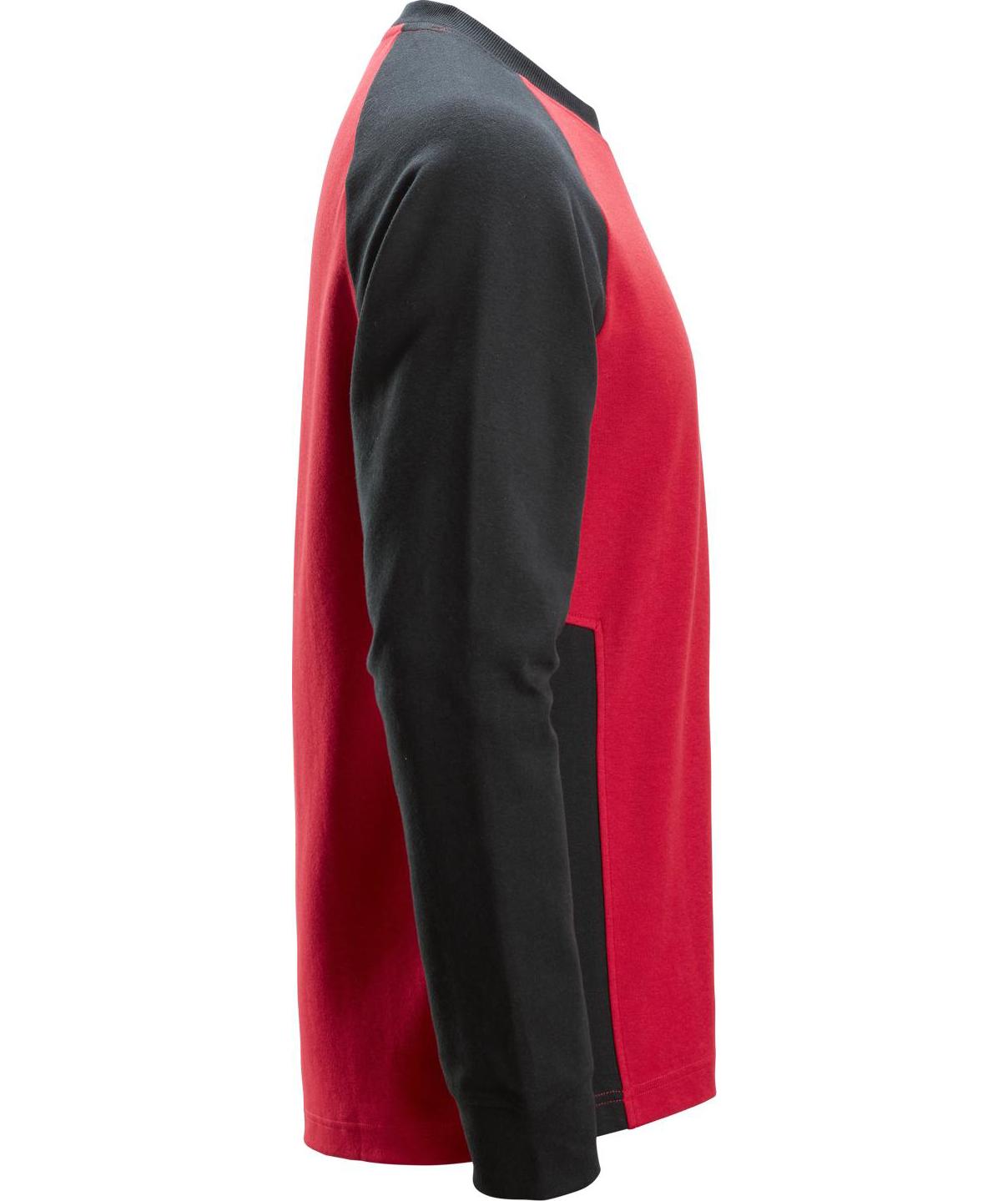Snickers long-sleeved T-shirt 2840, Chili Red/Black, large image number 3