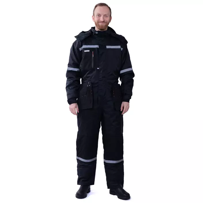 Ocean Premium thermal coveralls, Black, large image number 1