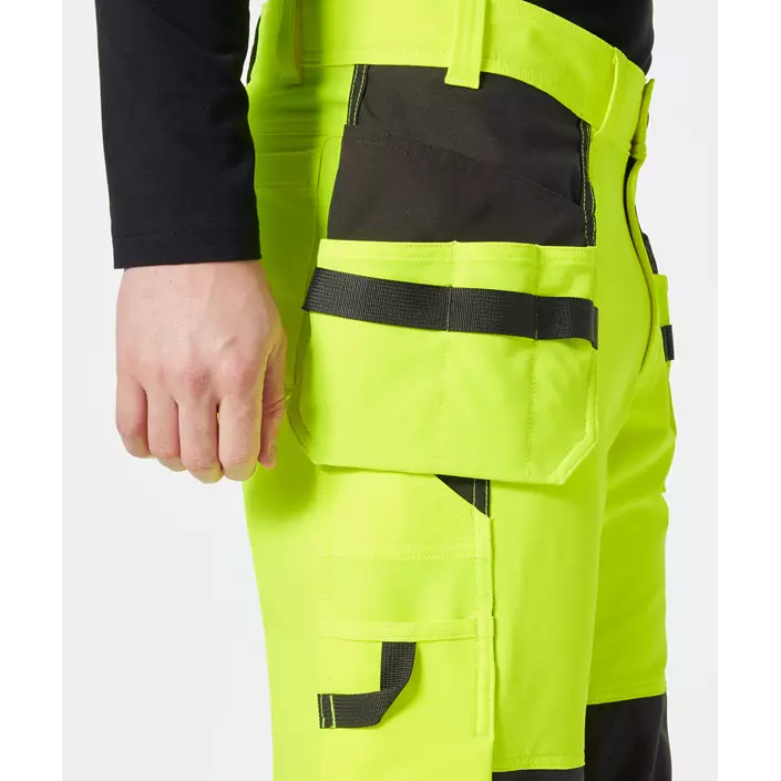 Helly Hansen Alna 4X craftsman trousers full stretch, Hi-vis yellow/Ebony, large image number 4