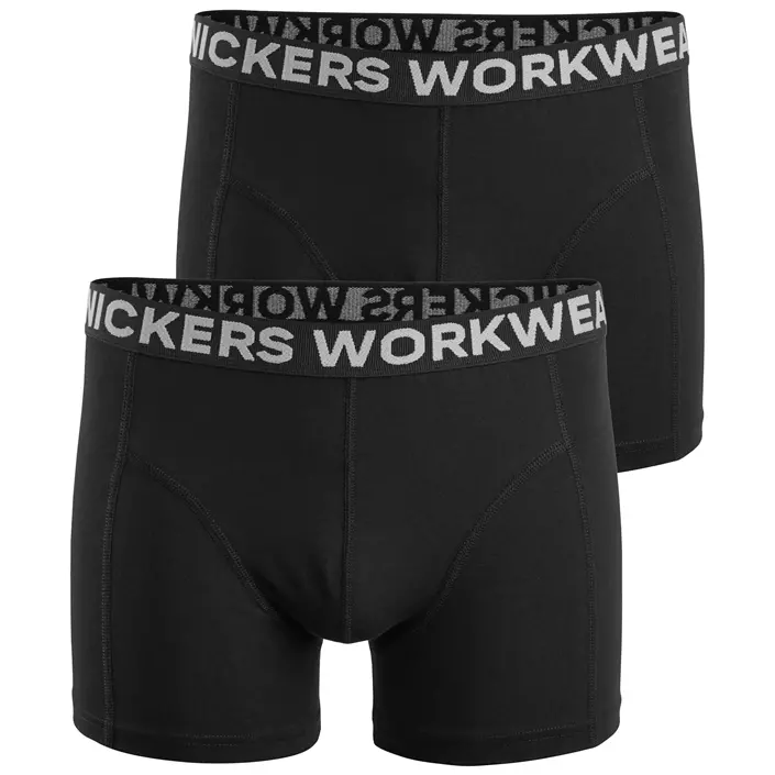 Snickers 2-pak Boxershorts, Black/Black, large image number 0