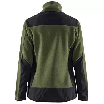 Blåkläder stickadjacka med softshell dam, Höstgrönt/Svart