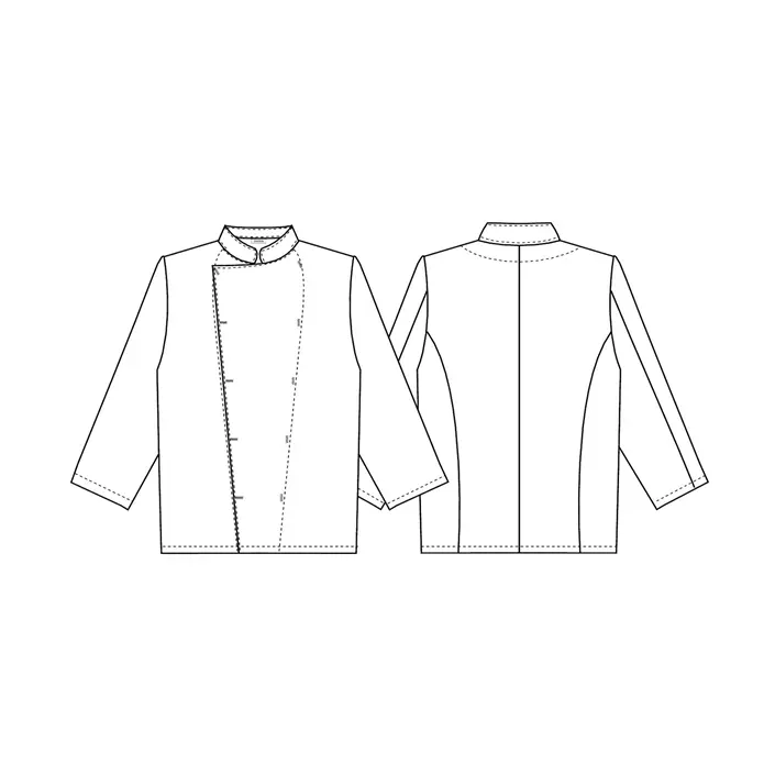 Kentaur chefs jacket without buttons, Graphite, large image number 3