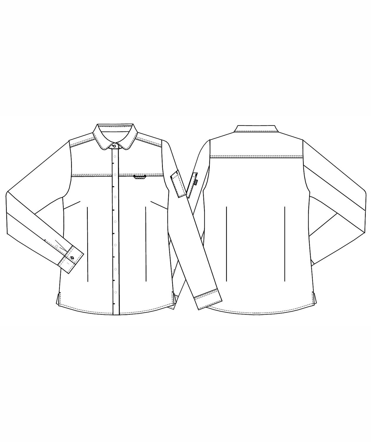 Kentaur modern fit women's server shirt, Chambray Green, large image number 2