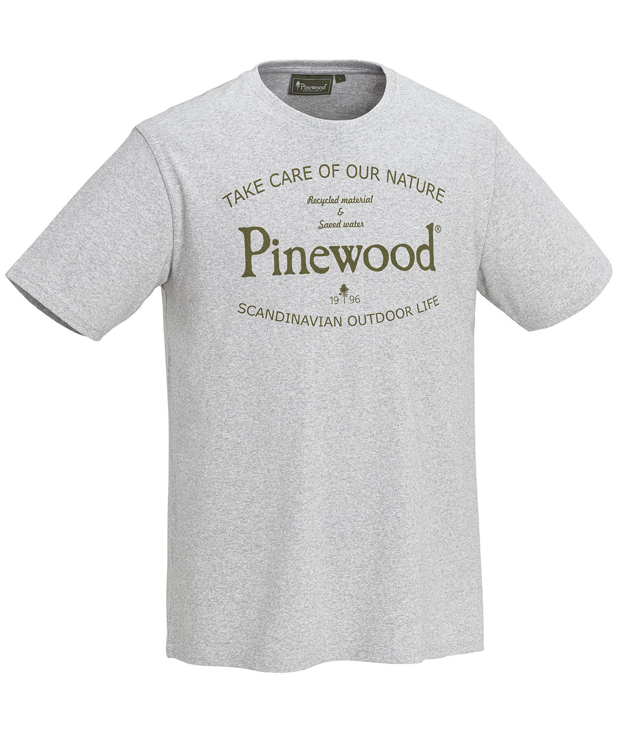 Pinewood Save Water T-shirt, Light Grey Melange