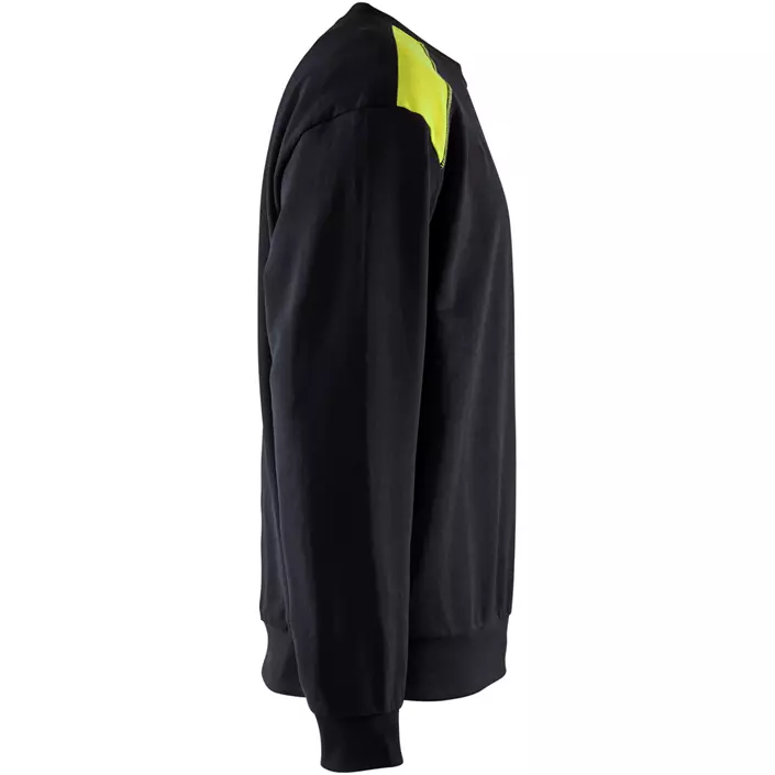 Blåkläder sweatshirt, Svart/Varselgul, large image number 2