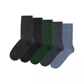 Björn Borg Essential 5-pack socks, Grey/black/green/blue