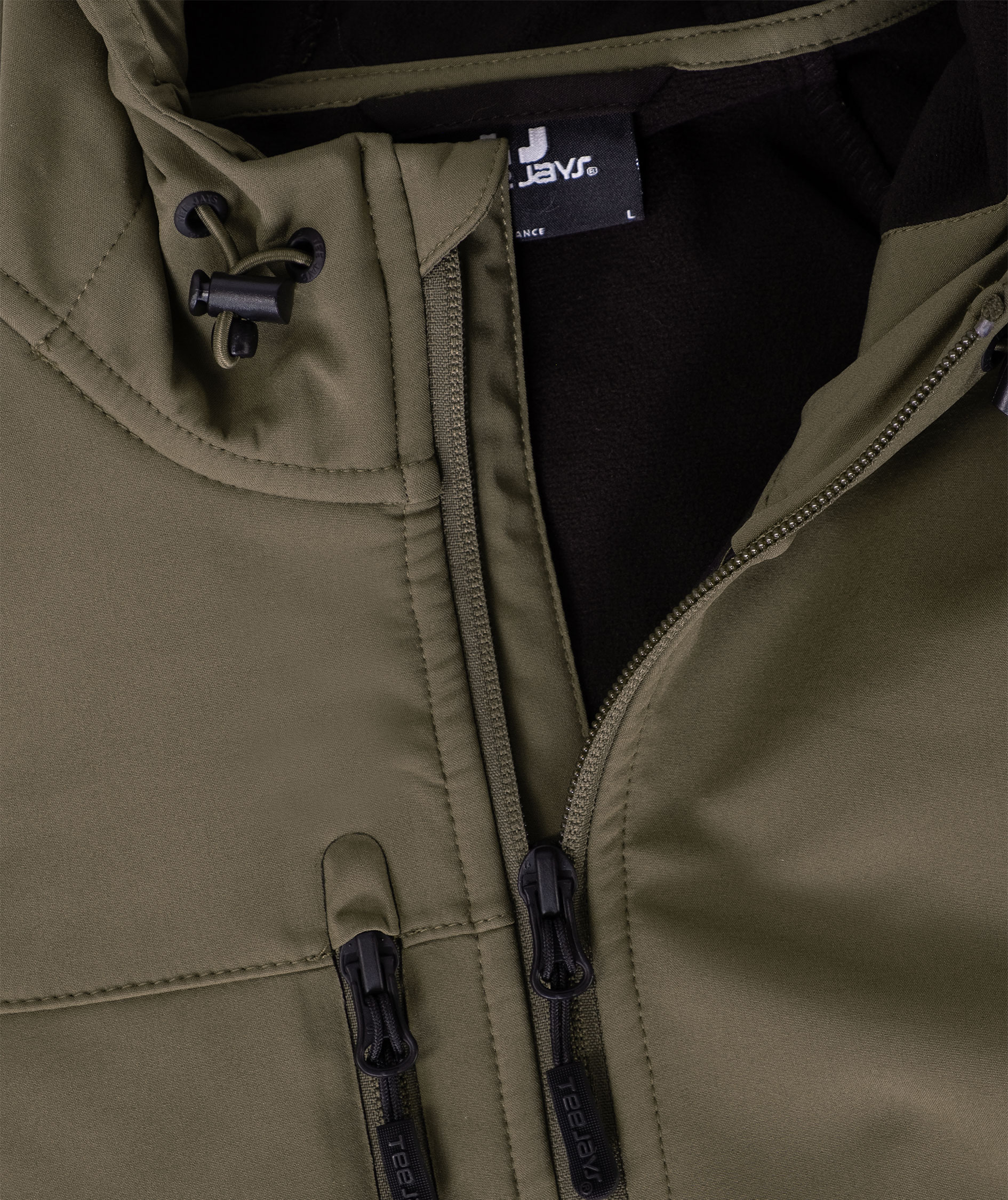 Tee Jays Performance softshell jacket with hood, Olive/Black, large image number 2