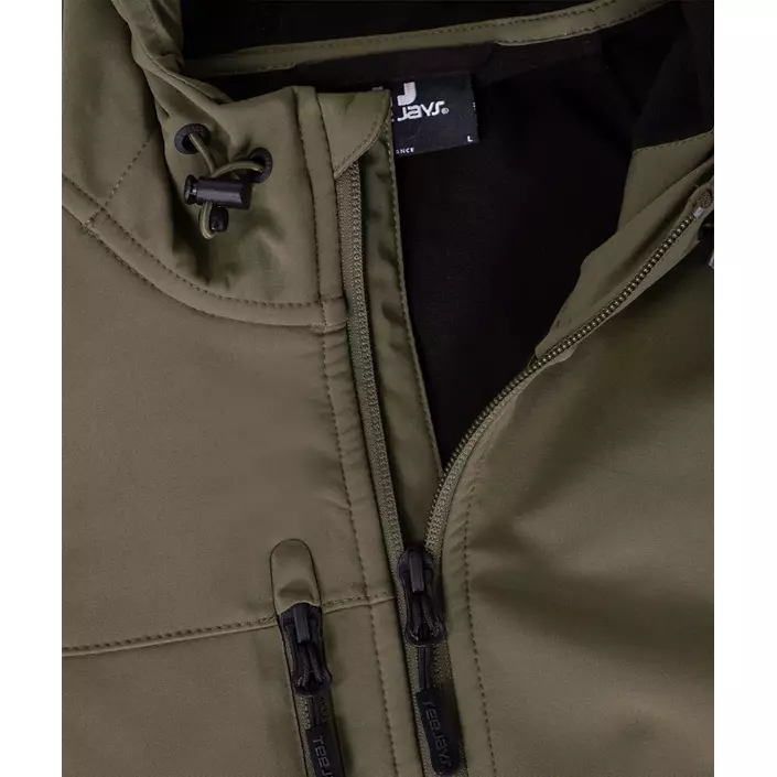 Tee Jays Performance softshell jacket with hood, Olive/Black, large image number 2