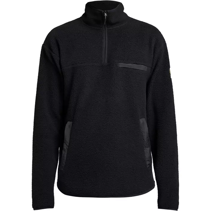 Tenson Yoke Halfzip pälsfibertröja, Black, large image number 0