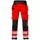 Fristads håndværkerbukser 2707 PLU, Hi-vis Rød/Sort, Hi-vis Rød/Sort, swatch