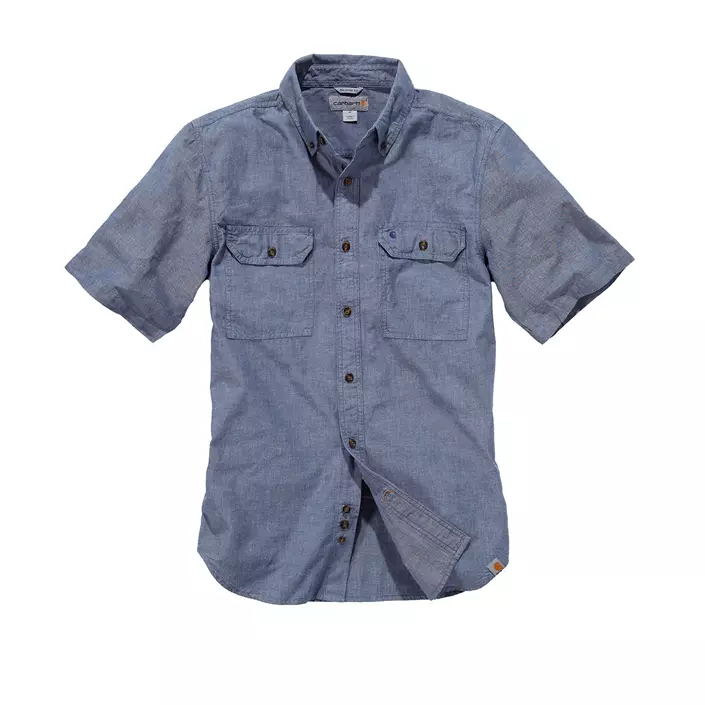 Carhartt Fort Solid kortermet skjorte, Denimblå/Blue Chambray, large image number 0