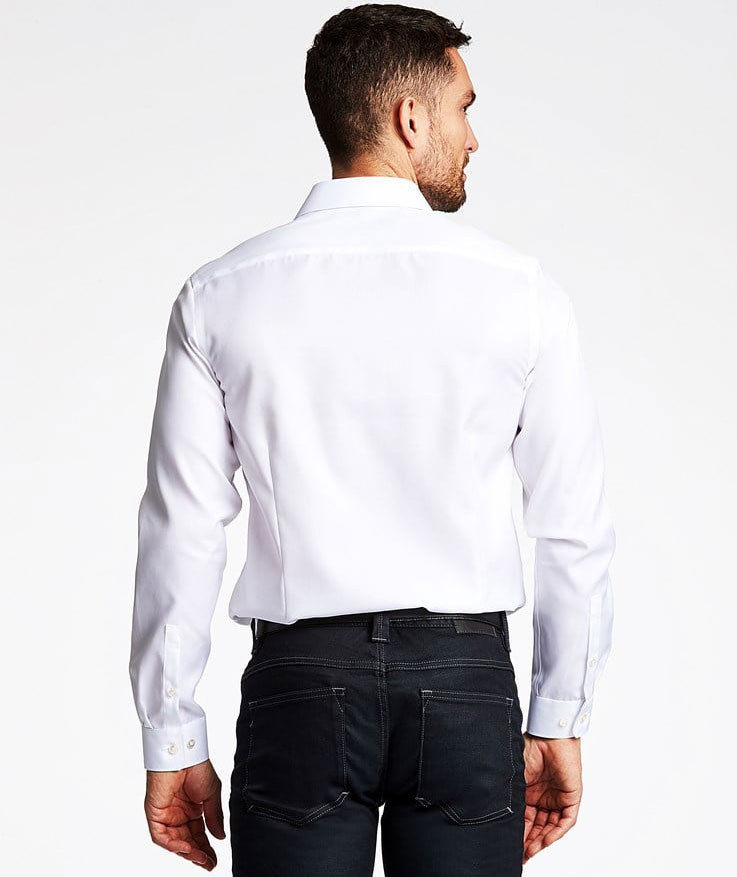 Lindbergh Technical Cover Modern fit Hemd, Wei&szlig;, large image number 5