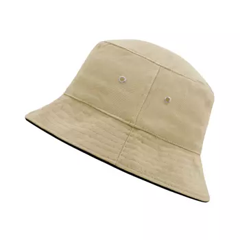 Myrtle Beach bøllehat/Fisherman's hat, Khaki/Sort