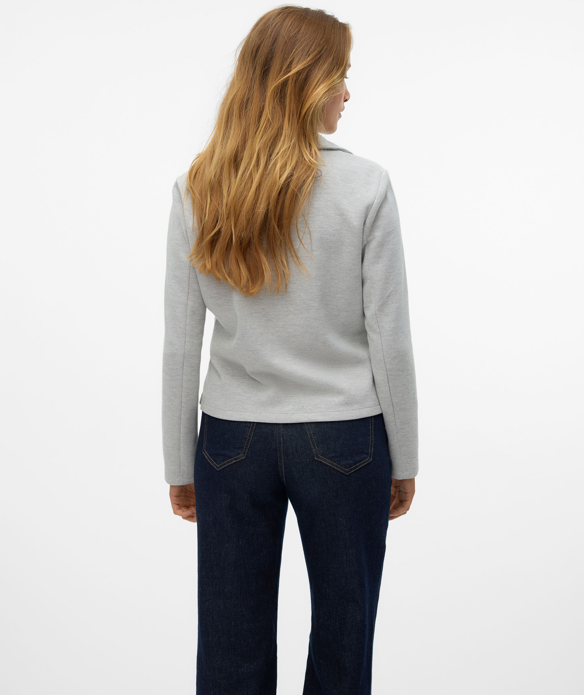 Vero Moda VMEMMA Regular Fit dameblazer, Light Grey Melange, large image number 2