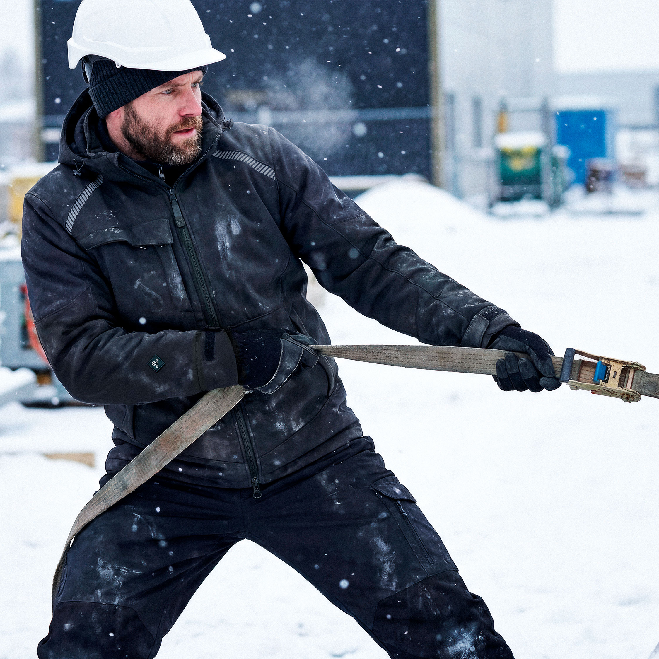 ELKA Working Xtreme vinterjacka full stretch, Svart, large image number 4