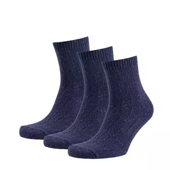 3-pack sokker med merinoull, Navy/Nests