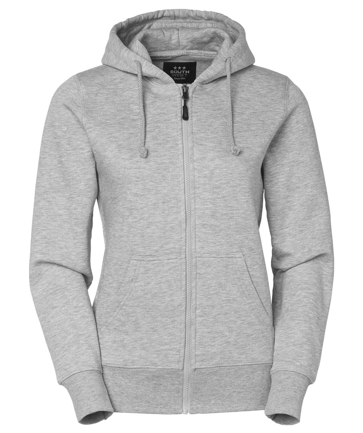 South West Georgia women's hoodie, Grey Melange, Grey Melange, swatch