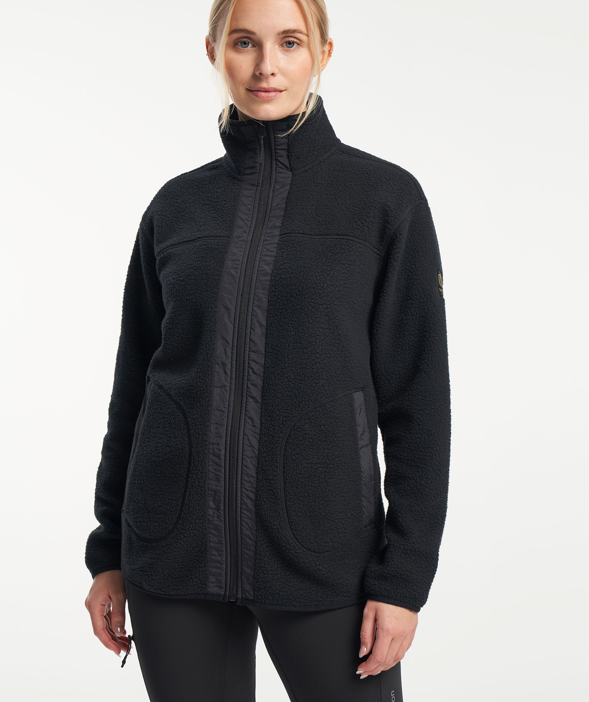 Tenson Yoke women's pile fleece jacket, Black, large image number 6